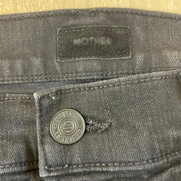 Mother The Runaway Bootcut Jeans Black Not Guilty Size 27 High Rise Stretch - Picture 4 of 11